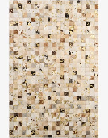5' 3 x 8' Cowhide - Patchwork Rug