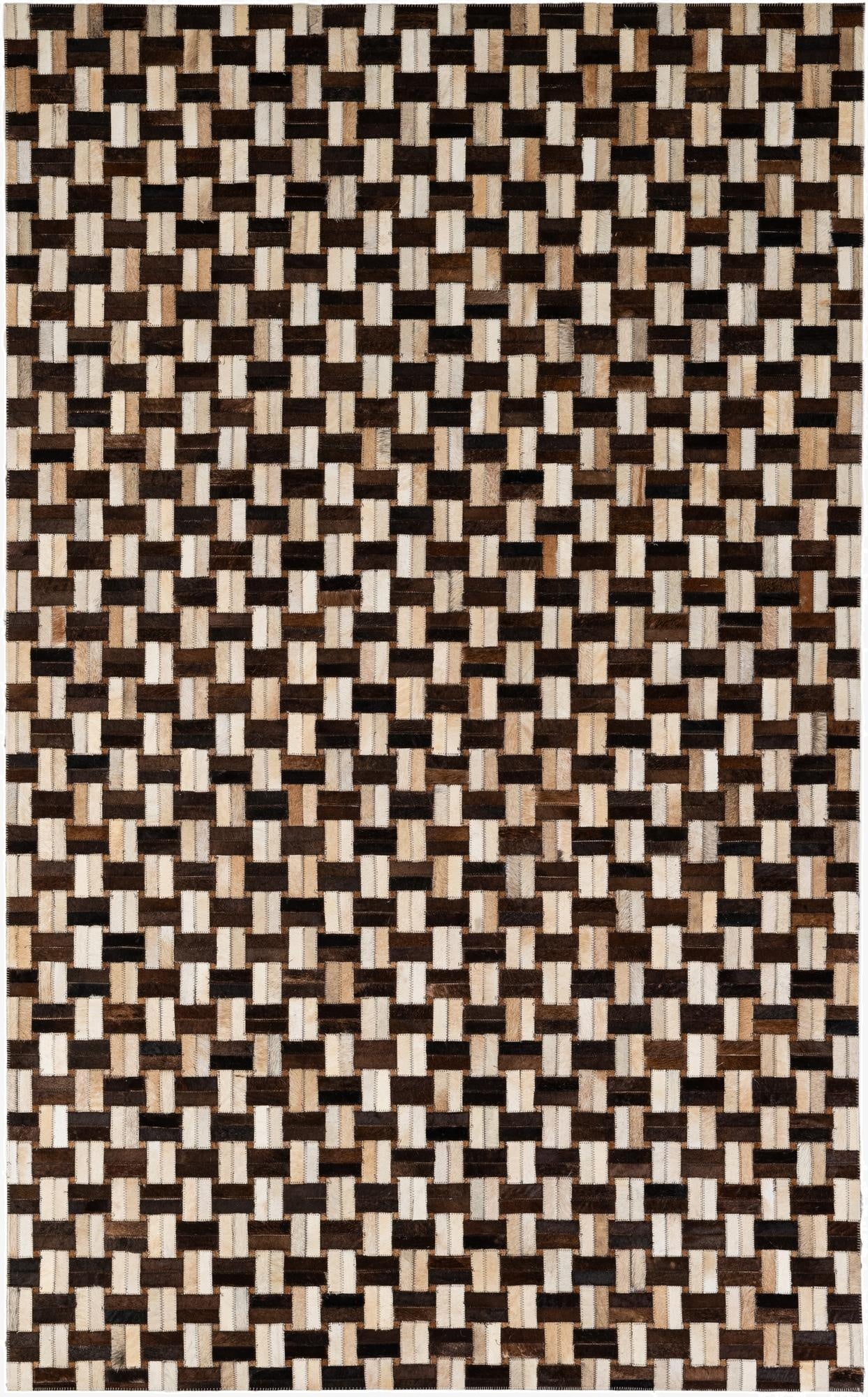 4' 11 x 7' 10 Cowhide - Patchwork Rug