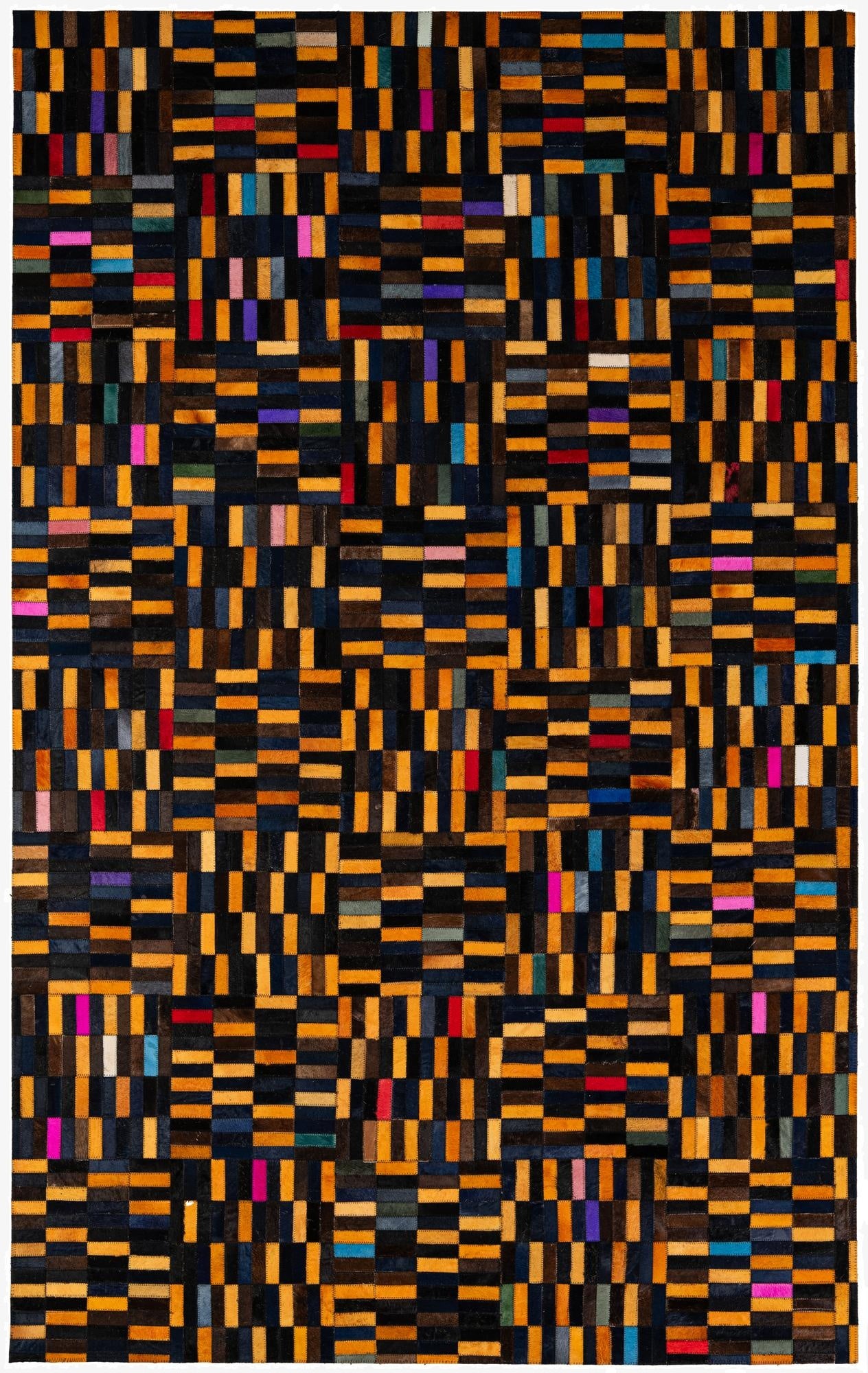 5' 1 x 8' 1 Cowhide - Patchwork Rug