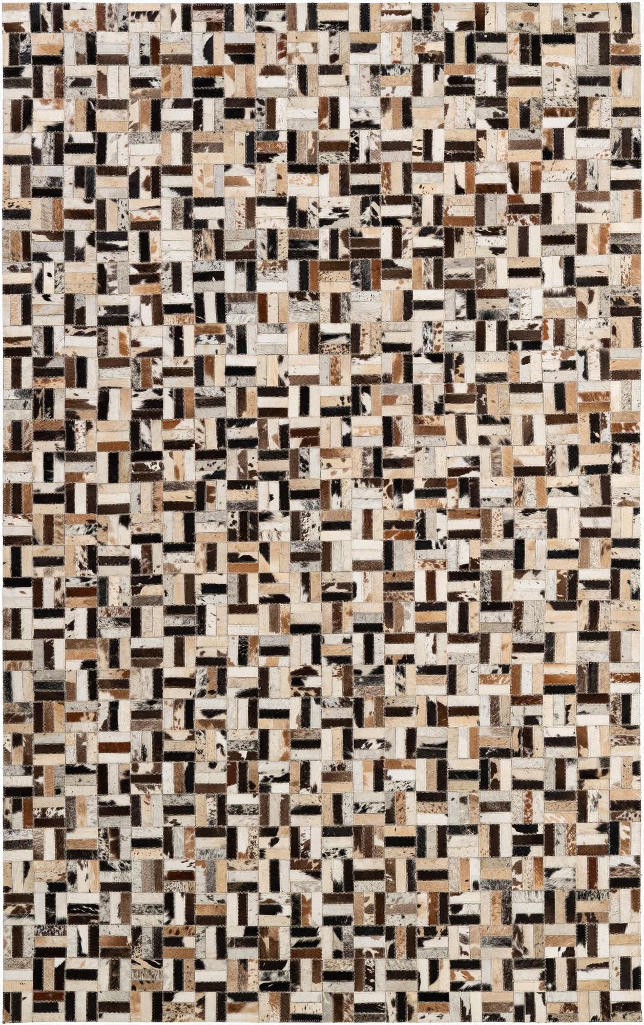 5' 1 x 8' Cowhide - Patchwork Rug