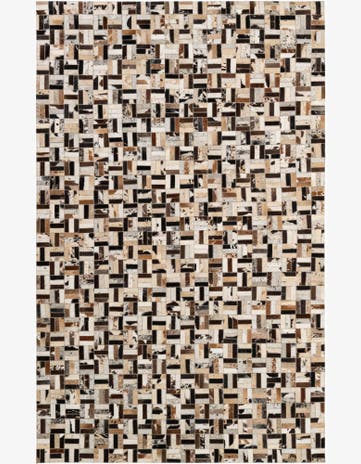 5' 1 x 8' Cowhide - Patchwork Rug