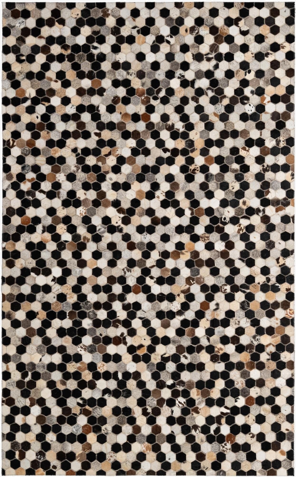 5' x 7' 11 Cowhide - Patchwork Rug