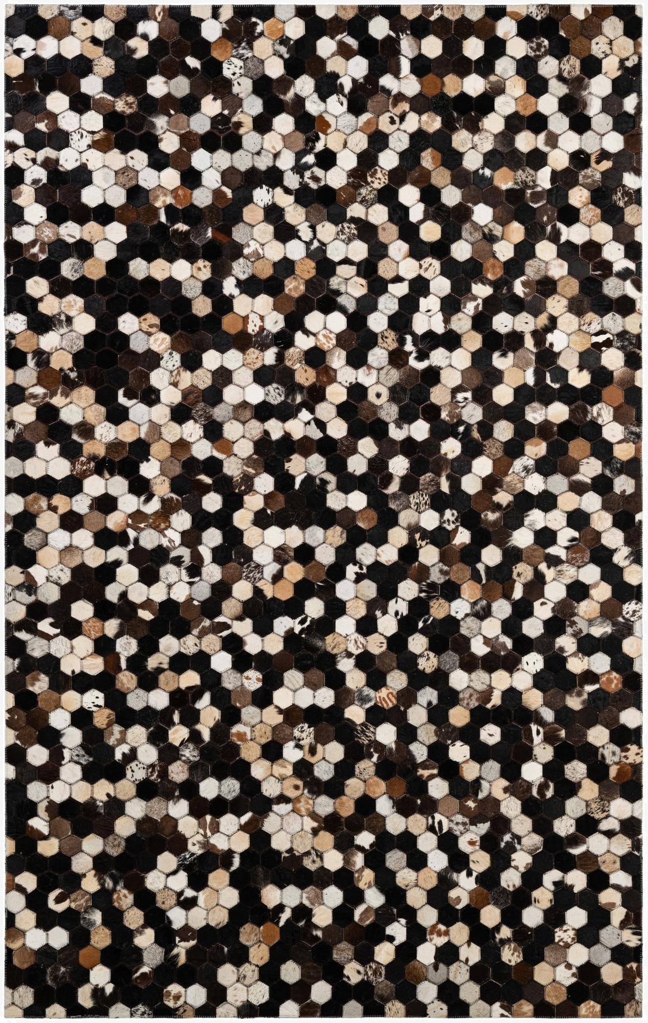 5' x 8' 1 Cowhide - Patchwork Rug