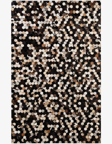 5' x 8' 1 Cowhide - Patchwork Rug