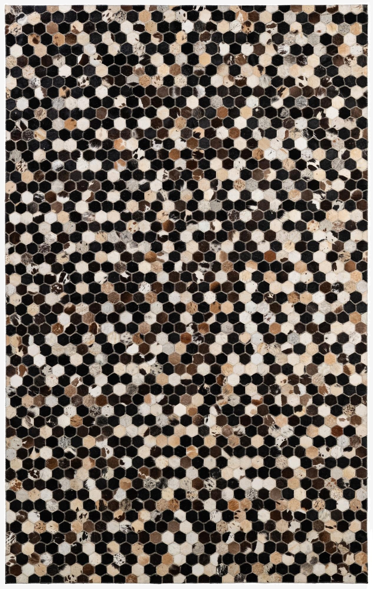 5' 1 x 8' 1 Cowhide - Patchwork Rug