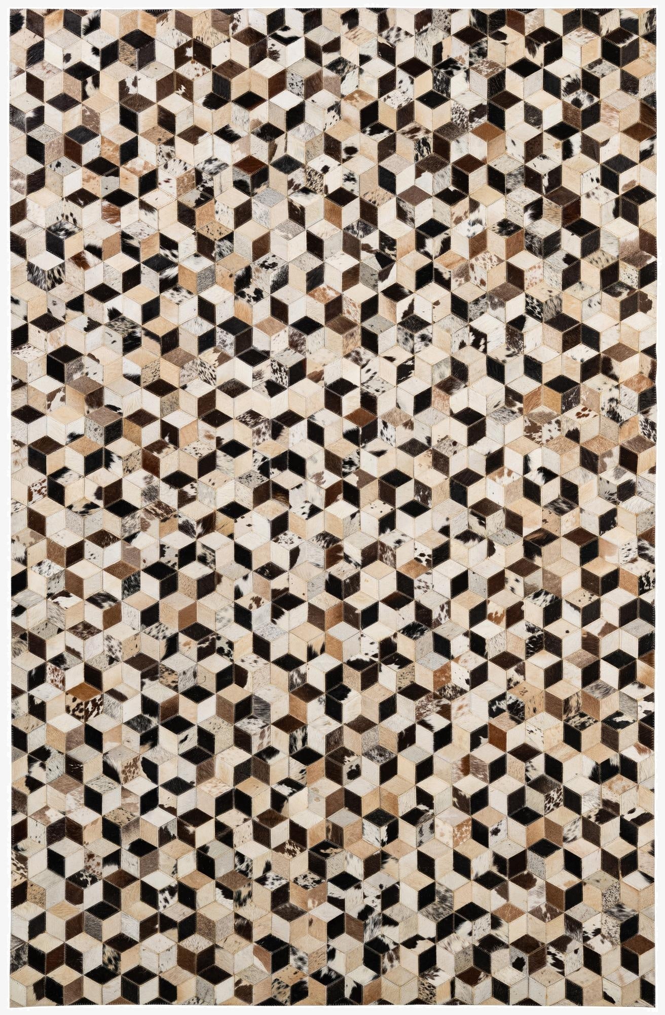 5' 1 x 7' 10 Cowhide - Patchwork Rug