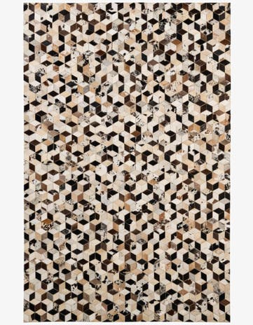 5' 1 x 7' 10 Cowhide - Patchwork Rug
