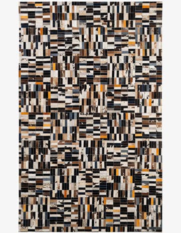 5' 1 x 7' Cowhide - Patchwork Rug