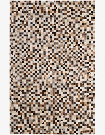 4' 11 x 7' 10 Cowhide - Patchwork Rug