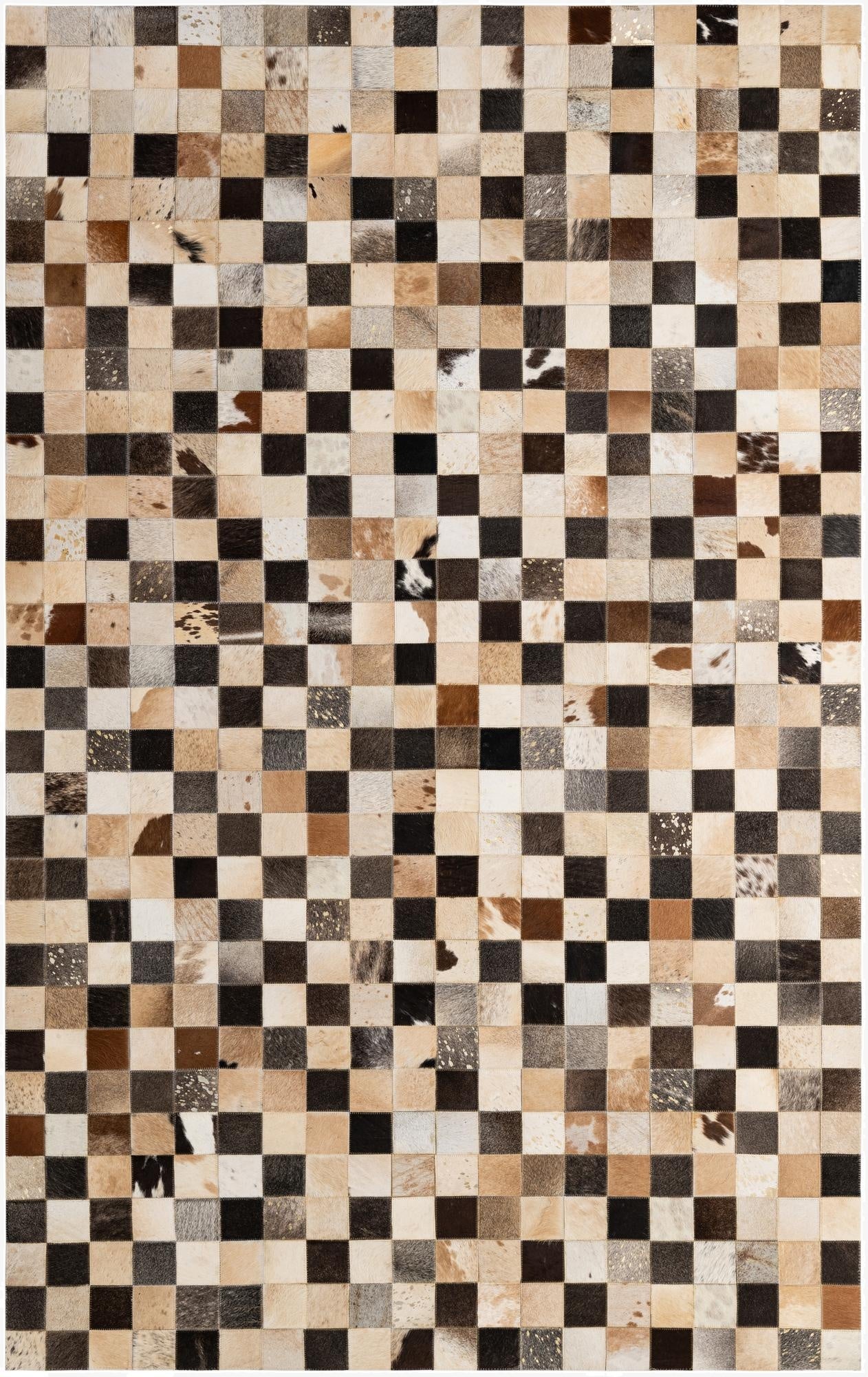 5' 1 x 8' Cowhide - Patchwork Rug