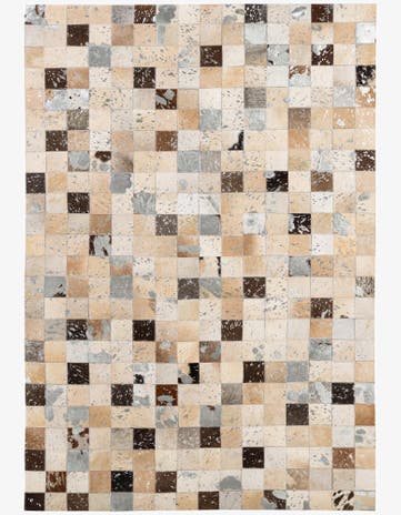 4' 1 x 6' Cowhide - Patchwork Rug