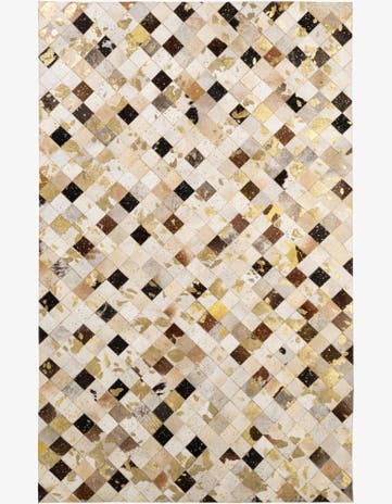 5' 1 x 8' Cowhide - Patchwork Rug