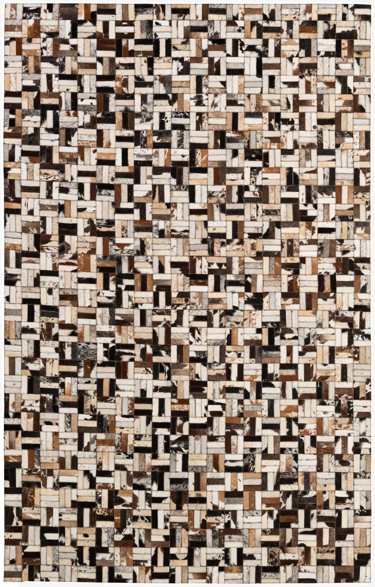 5' x 7' 11 Cowhide - Patchwork Rug