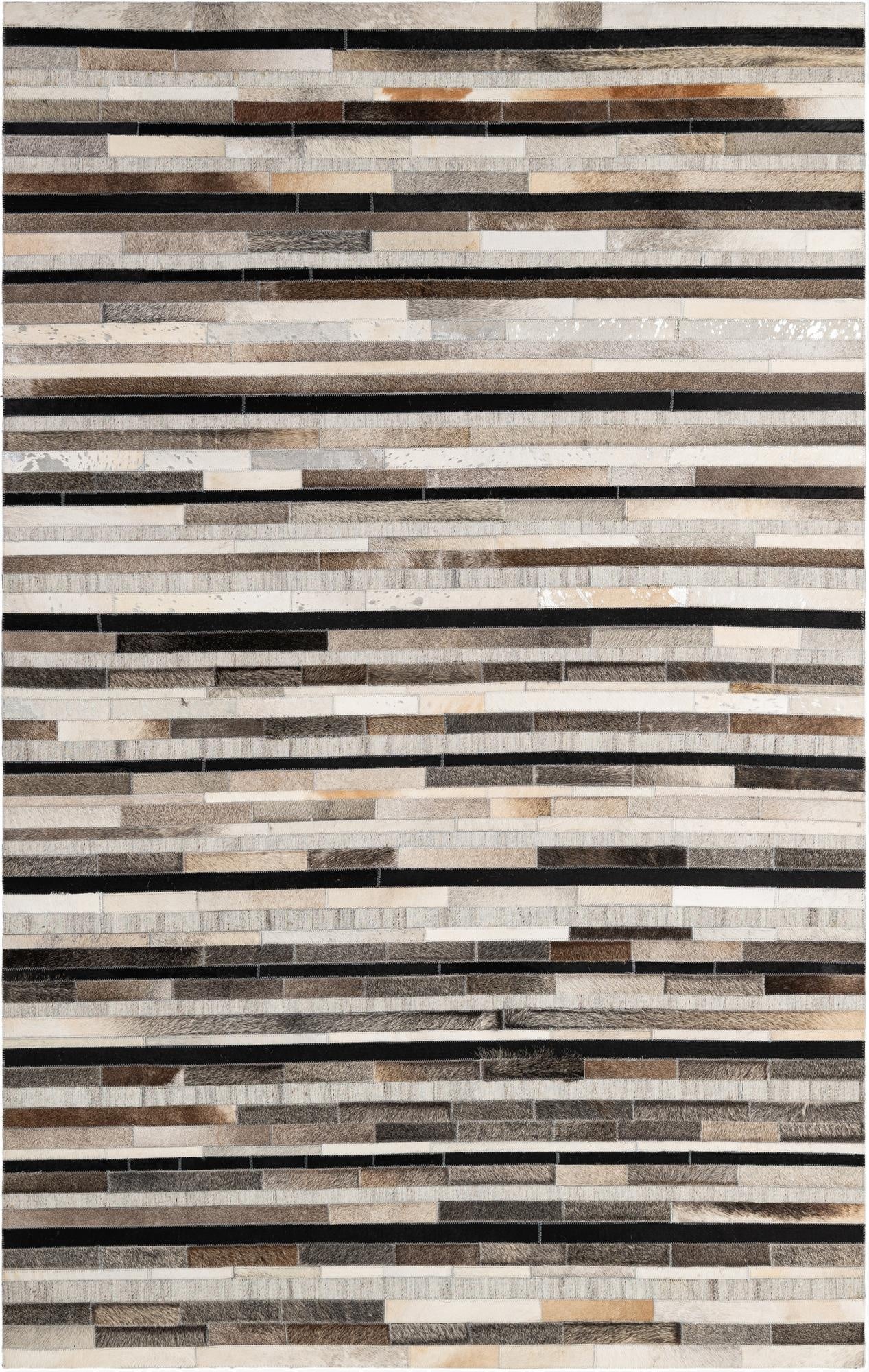 5' 1 x 8' Cowhide - Patchwork Rug