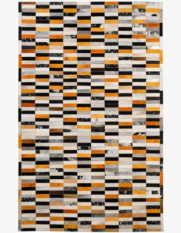 5' 2 x 8' 2 Cowhide - Patchwork Rug