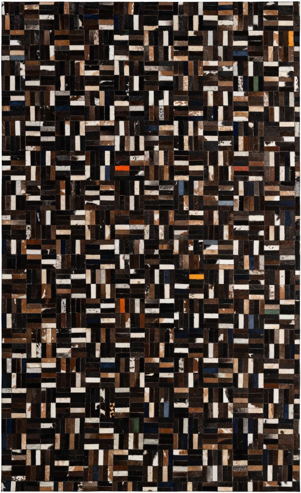 5' 1 x 8' 1 Cowhide - Patchwork Rug