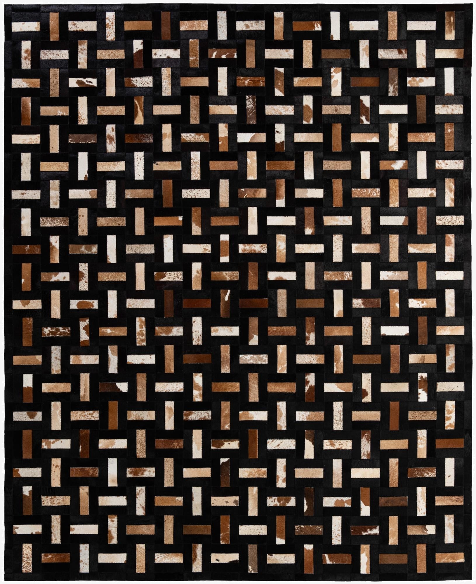 8' 1 x 9' 11 Cowhide - Patchwork Rug