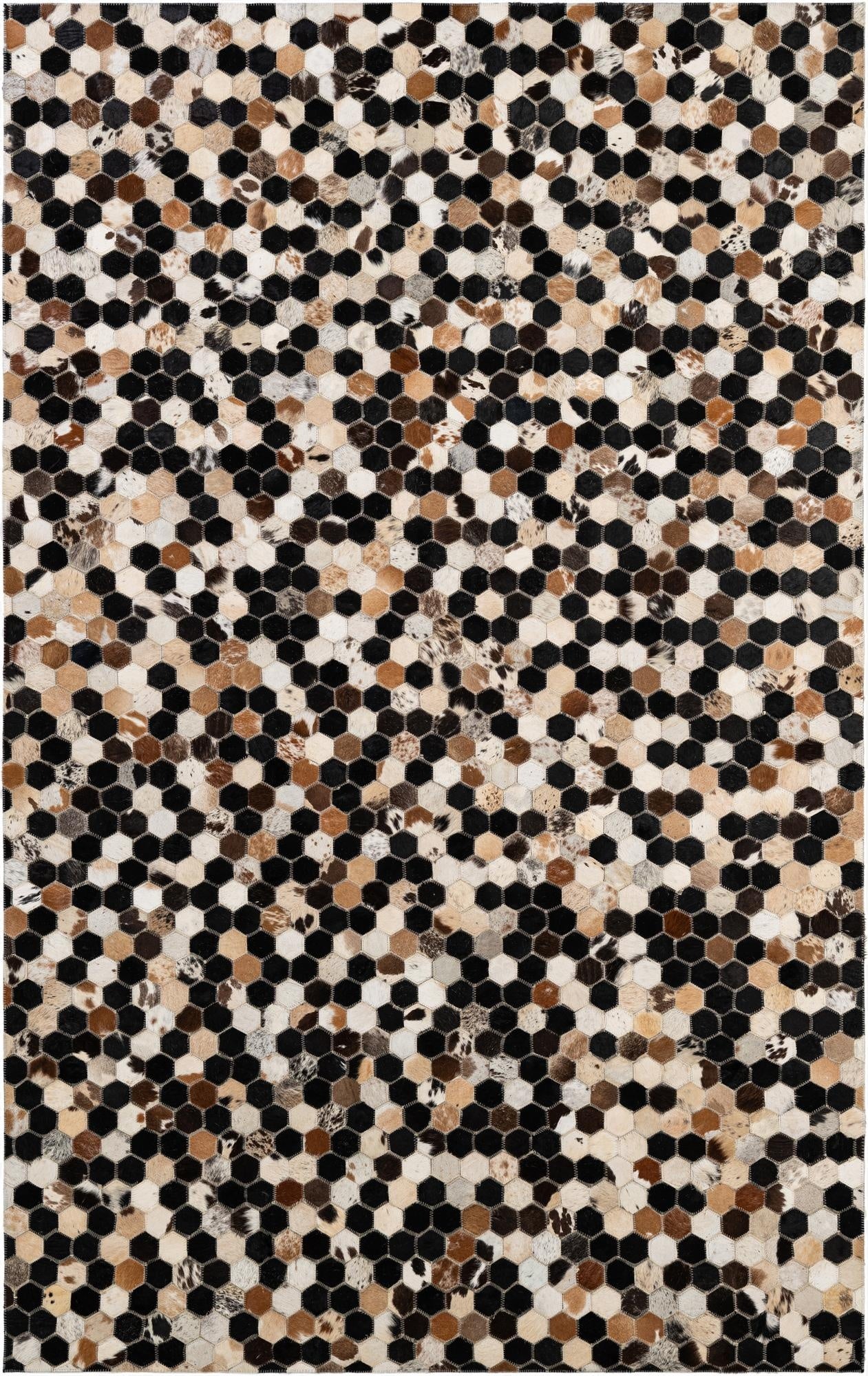 5' 1 x 7' 11 Cowhide - Patchwork Rug