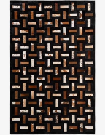5' 3 x 8' 2 Cowhide - Patchwork Rug