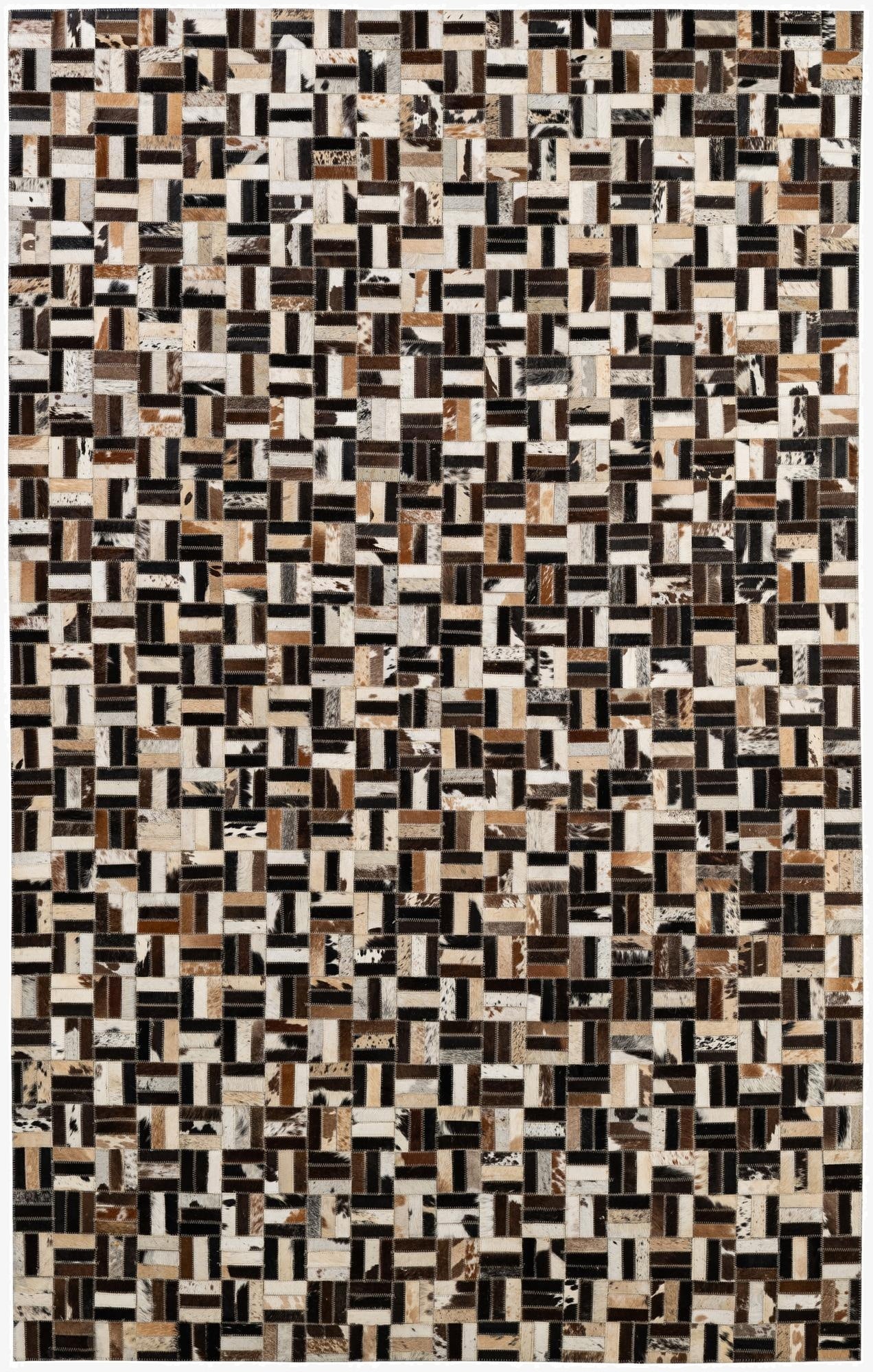 5' x 7' 11 Cowhide - Patchwork Rug