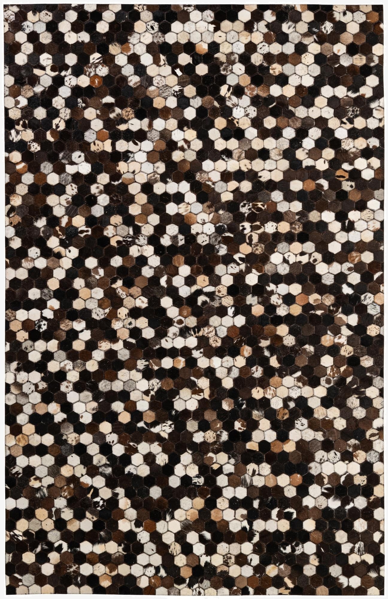 5' 2 x 8' Cowhide - Patchwork Rug