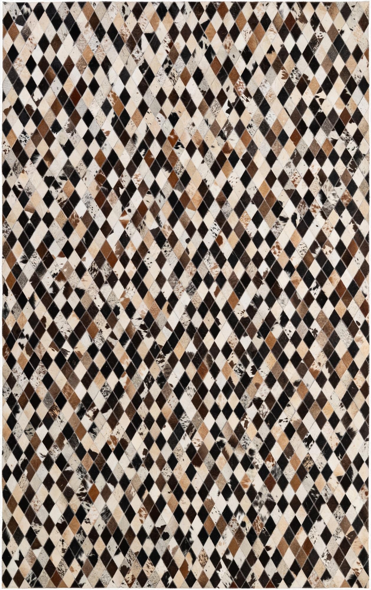 5' 1 x 8' Cowhide - Patchwork Rug