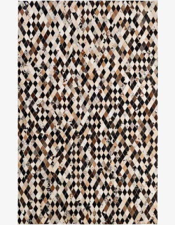 5' 1 x 8' Cowhide - Patchwork Rug