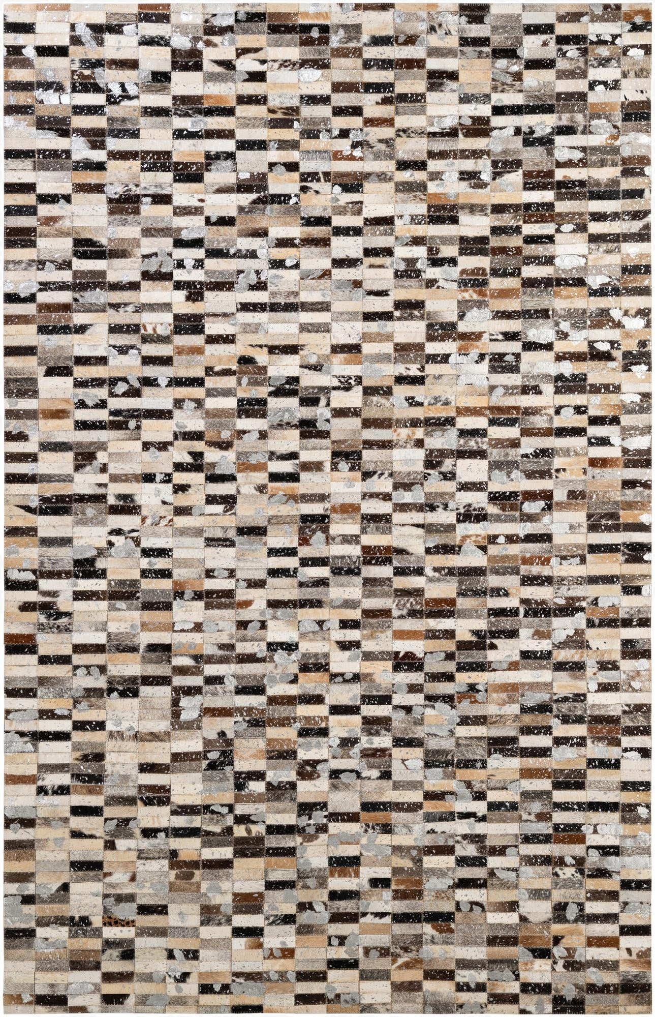 5' 2 x 8' Cowhide - Patchwork Rug
