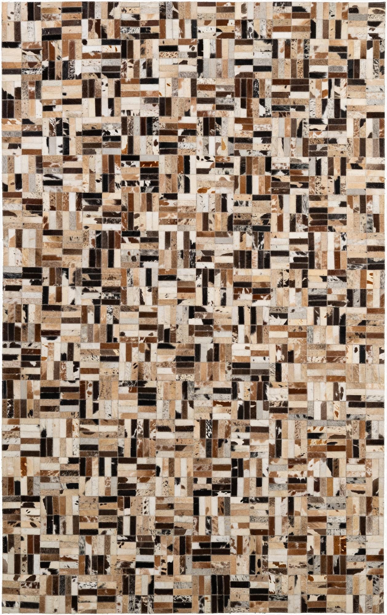 5' x 7' 11 Cowhide - Patchwork Rug
