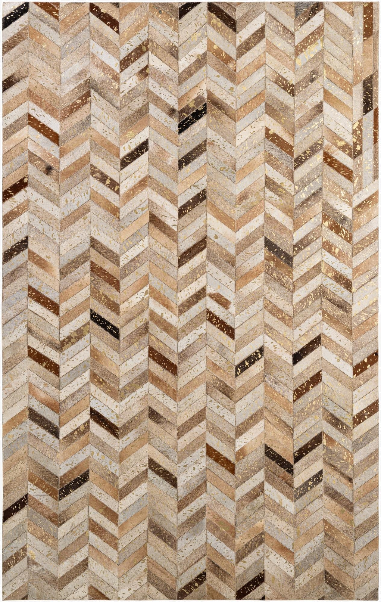 5' 1 x 8' Cowhide - Patchwork Rug