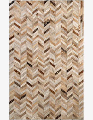 5' 1 x 8' Cowhide - Patchwork Rug