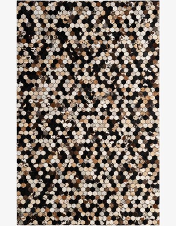 5' 1 x 8' Cowhide - Patchwork Rug
