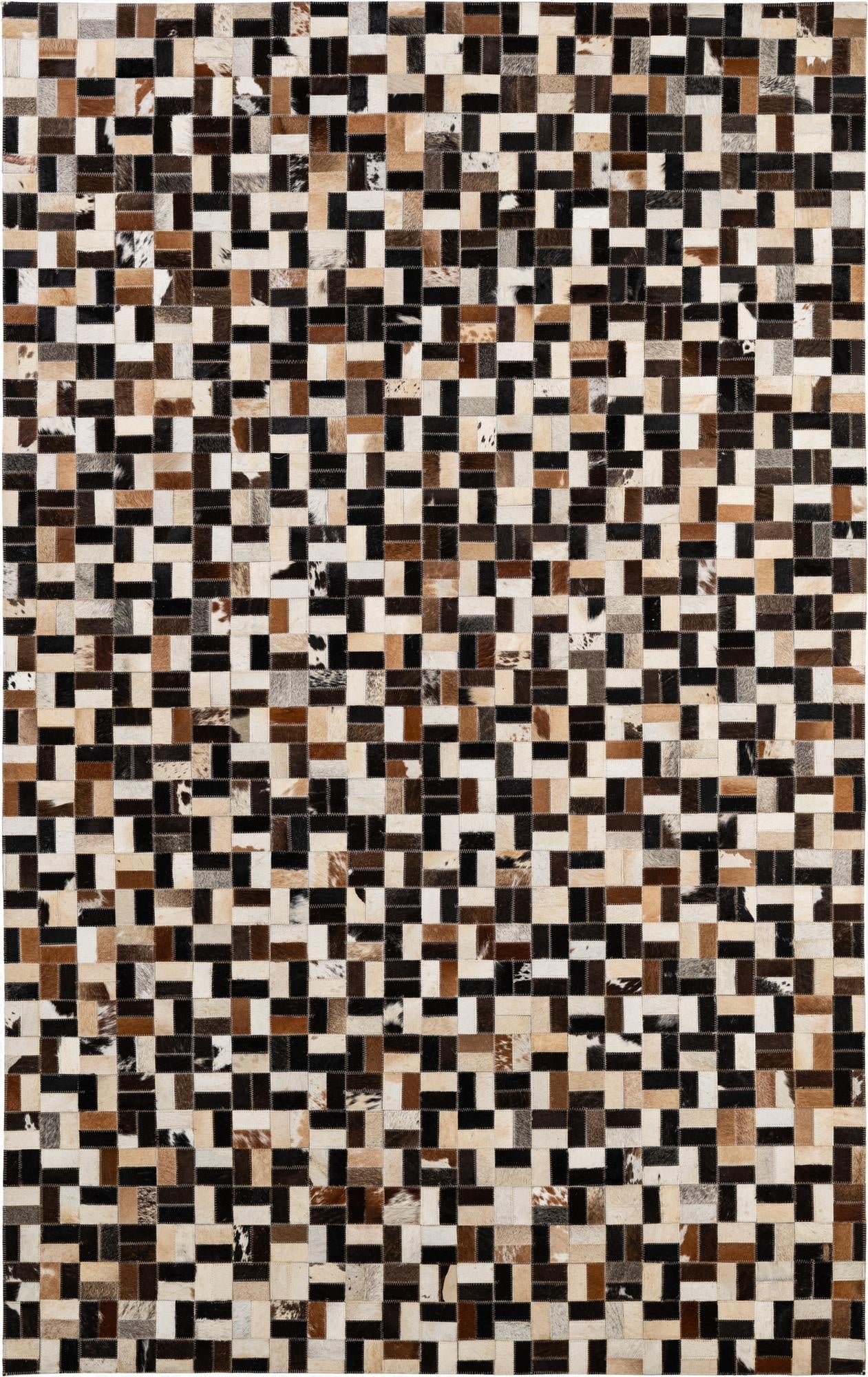 5' x 7' 11 Cowhide - Patchwork Rug