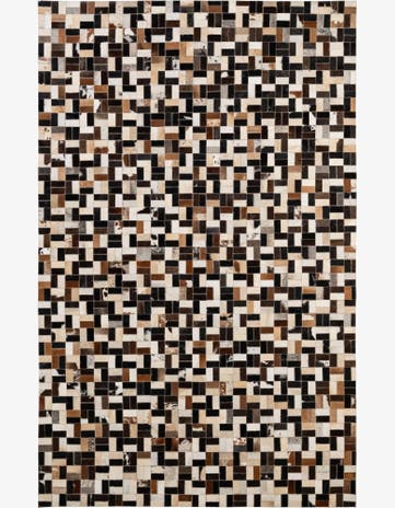 5' x 7' 11 Cowhide - Patchwork Rug
