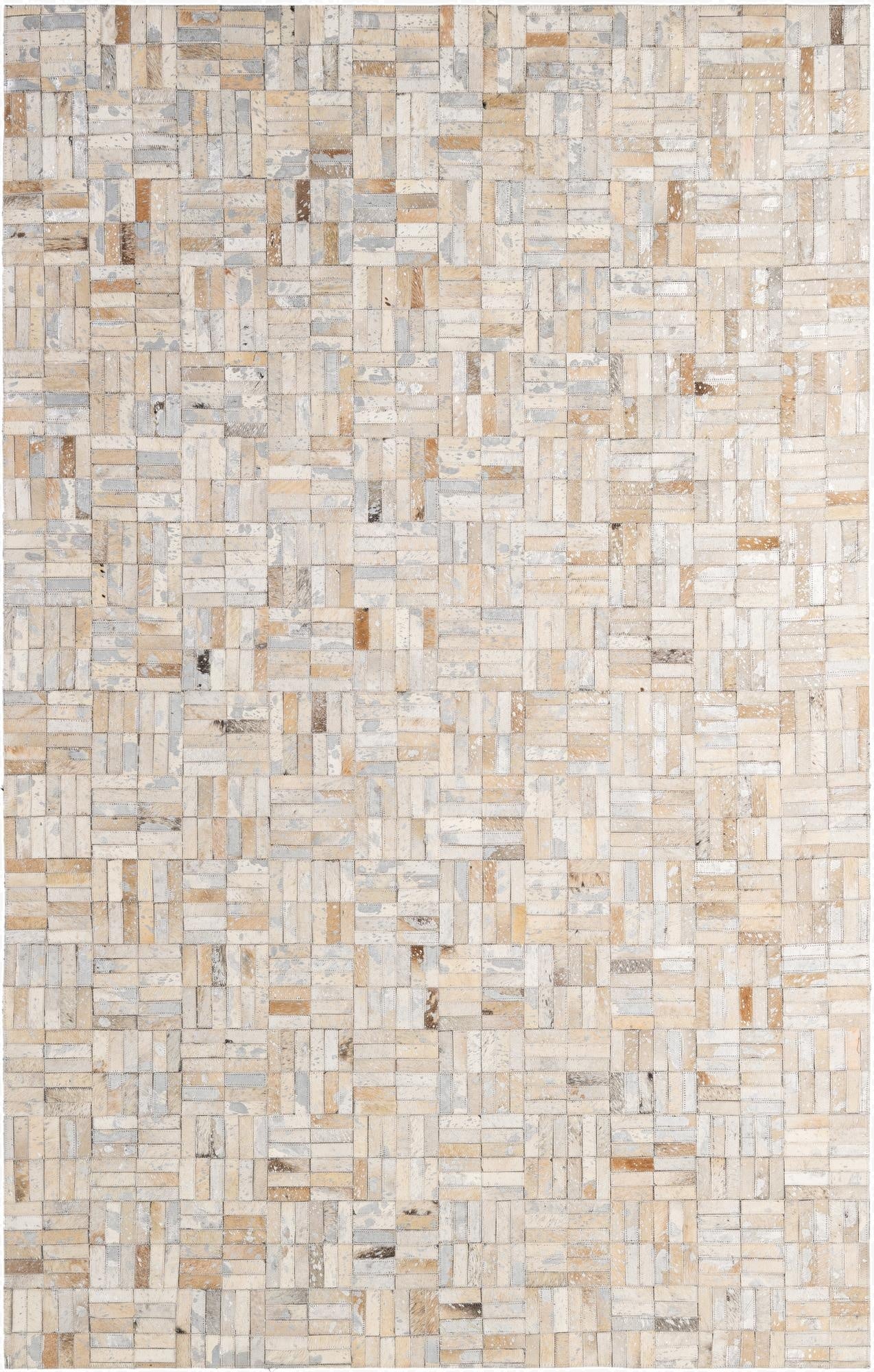 5' 1 x 7' 10 Cowhide - Patchwork Rug