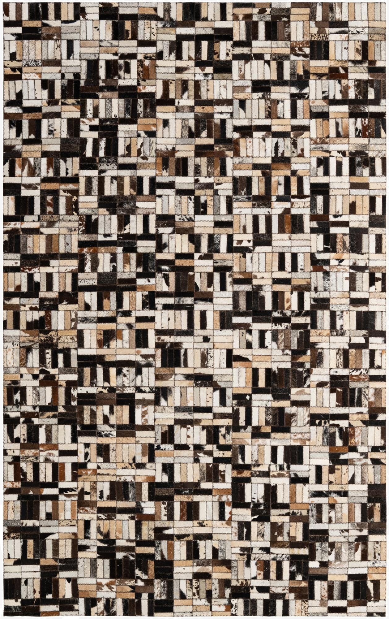 4' 11 x 7' 10 Cowhide - Patchwork Rug