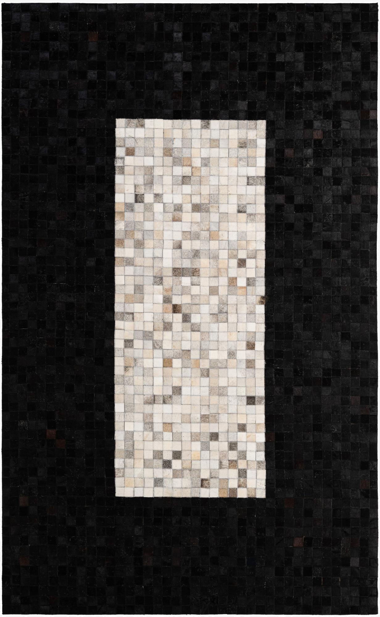 5' 1 x 8' 2 Cowhide - Patchwork Rug