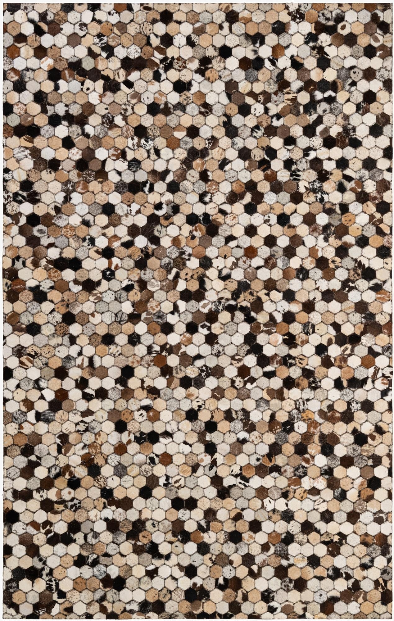 5' x 7' 10 Cowhide - Patchwork Rug