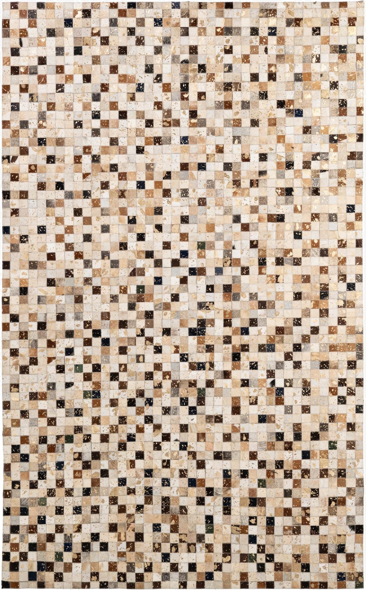 5' 2 x 8' 3 Cowhide - Patchwork Rug