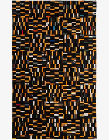 4' 11 x 8' 1 Cowhide - Patchwork Rug