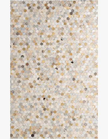 5' 2 x 8' 1 Cowhide - Patchwork Rug