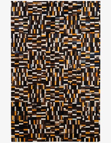 5' 1 x 8' Cowhide - Patchwork Rug