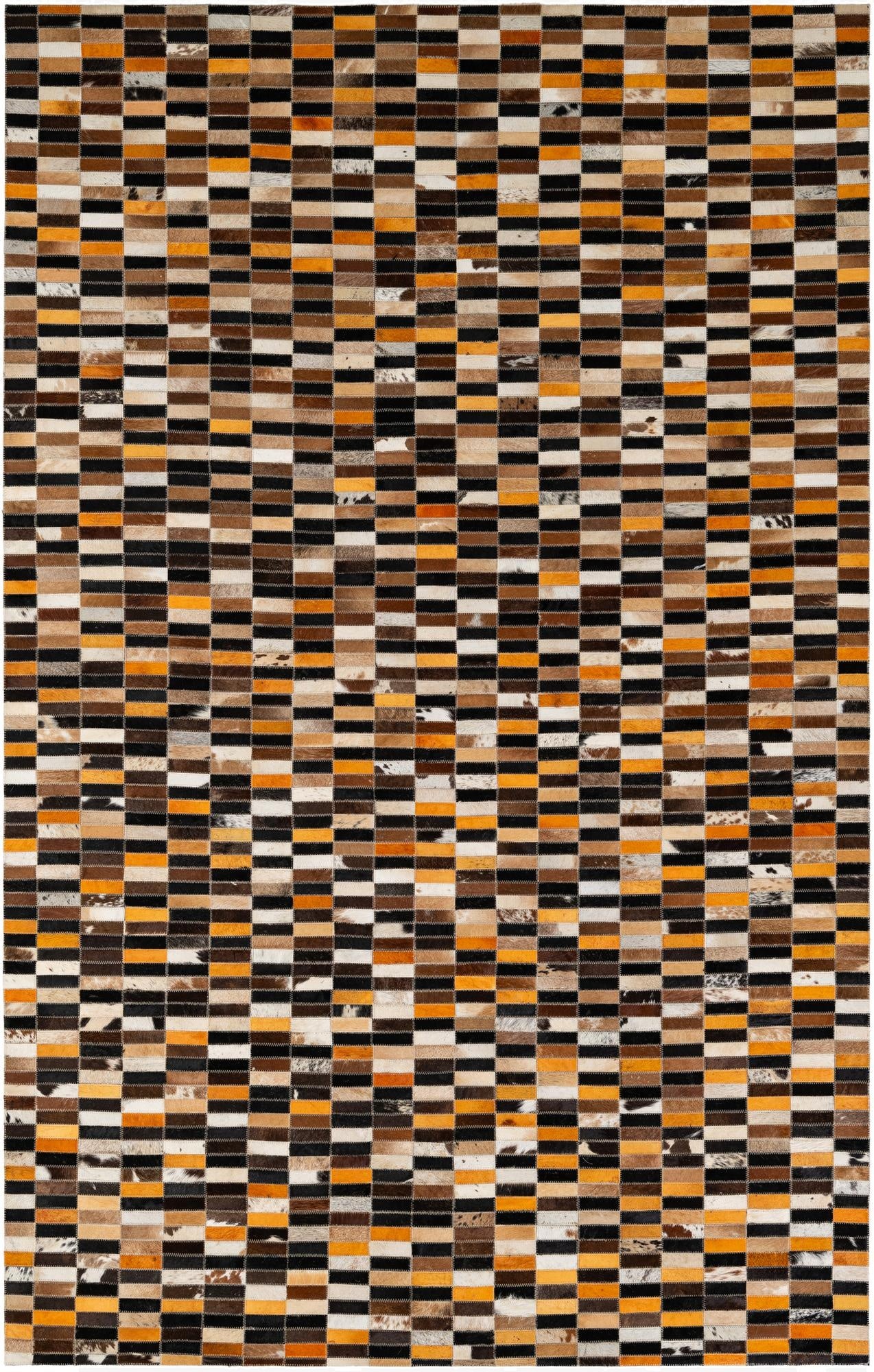 5' 2 x 8' 1 Cowhide - Patchwork Rug