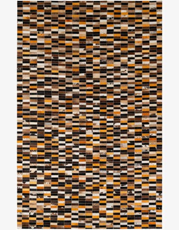 5' 2 x 8' 1 Cowhide - Patchwork Rug