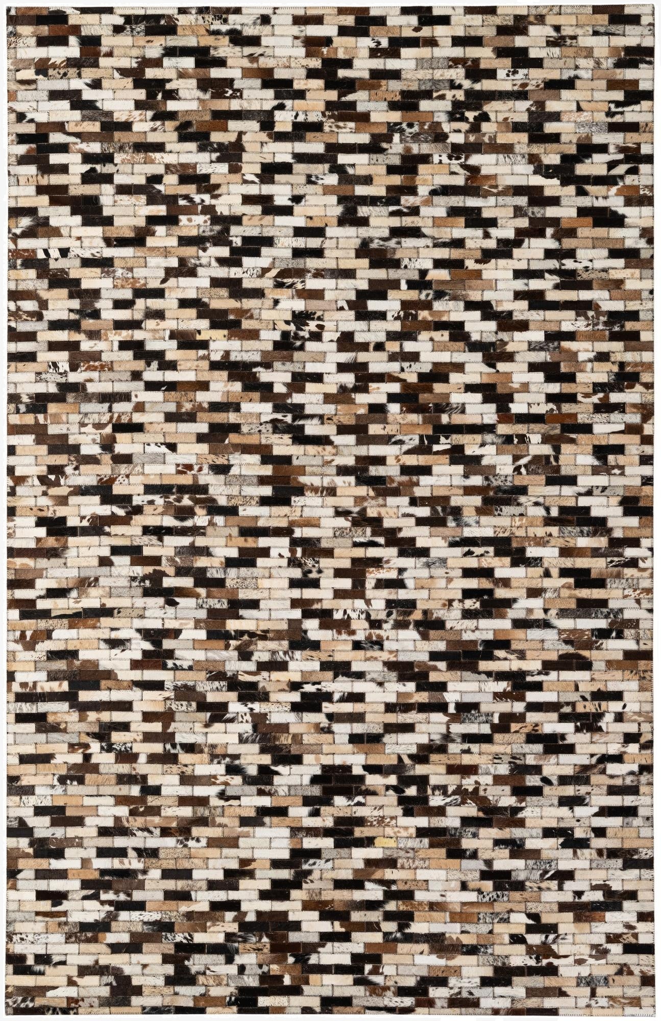 5' 2 x 7' 10 Cowhide - Patchwork Rug