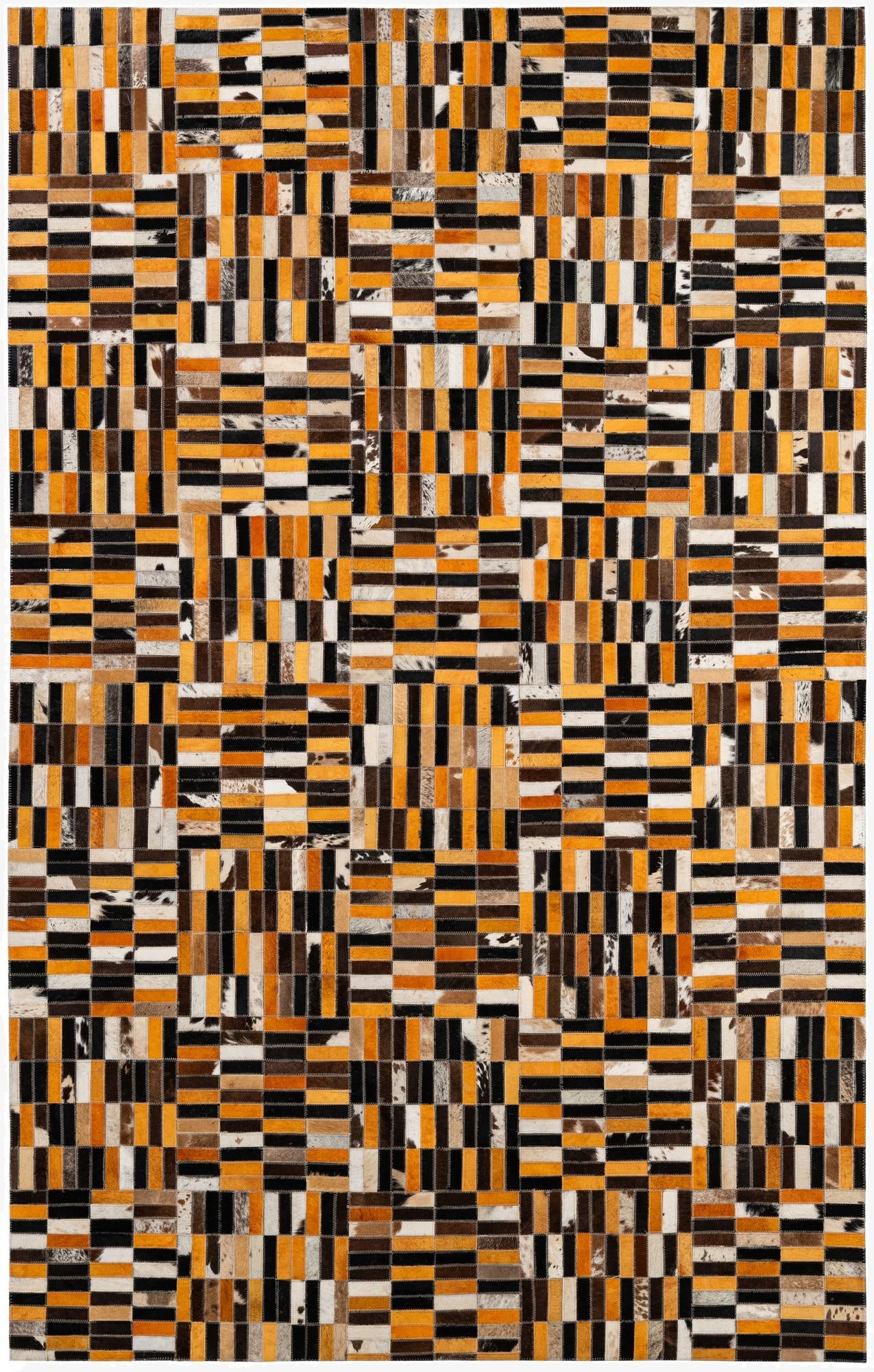 5' x 7' 11 Cowhide - Patchwork Rug