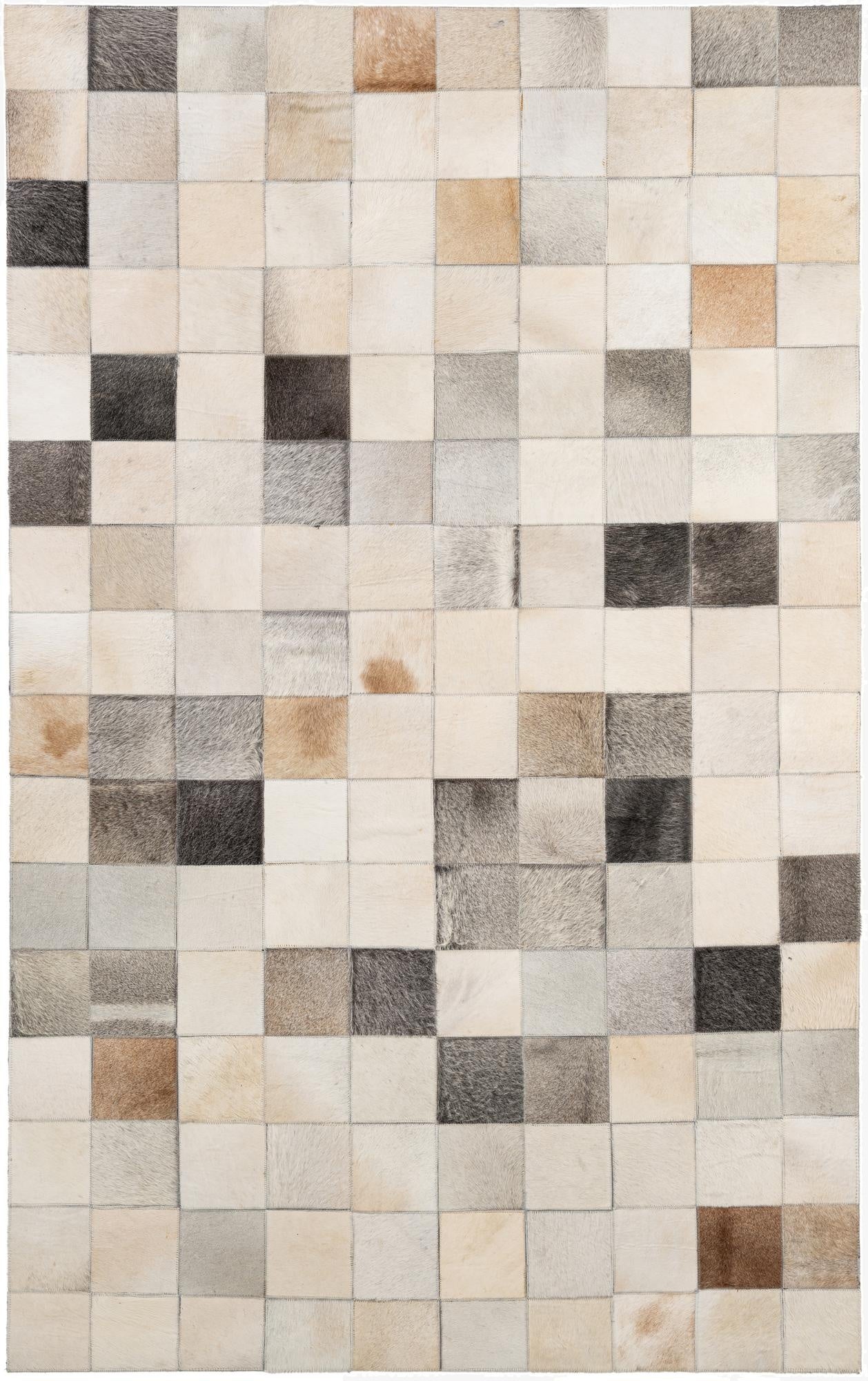 5' 1 x 7' 10 Cowhide - Patchwork Rug