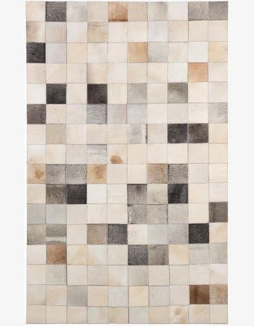 5' 1 x 7' 10 Cowhide - Patchwork Rug