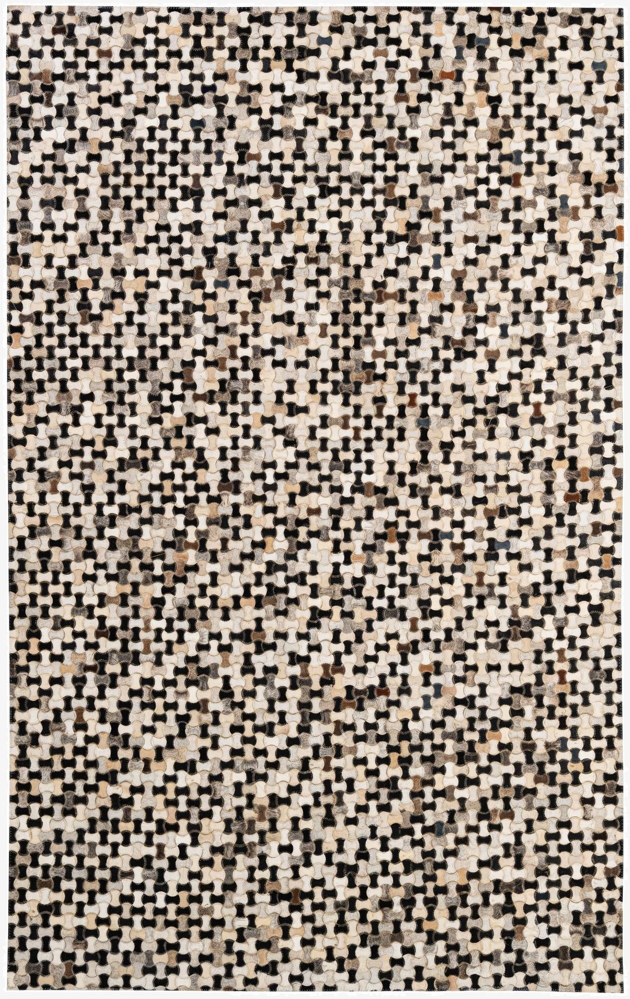 5' 1 x 8' 1 Cowhide - Patchwork Rug