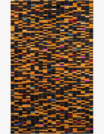 5' 1 x 8' Cowhide - Patchwork Rug